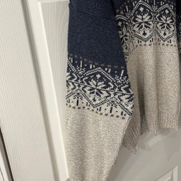 Mens Large Timber Trails Vintage Navy & Tan Sweater 90s - Picture 6 of 11